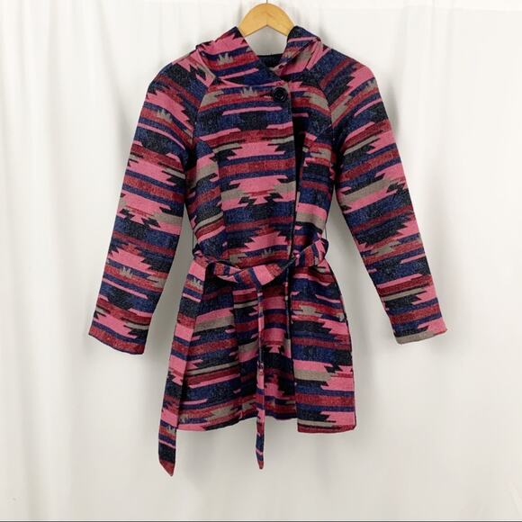 Anthropologie Tabitha Leona Aztec Wrap Coat S - Picture 1 of 10